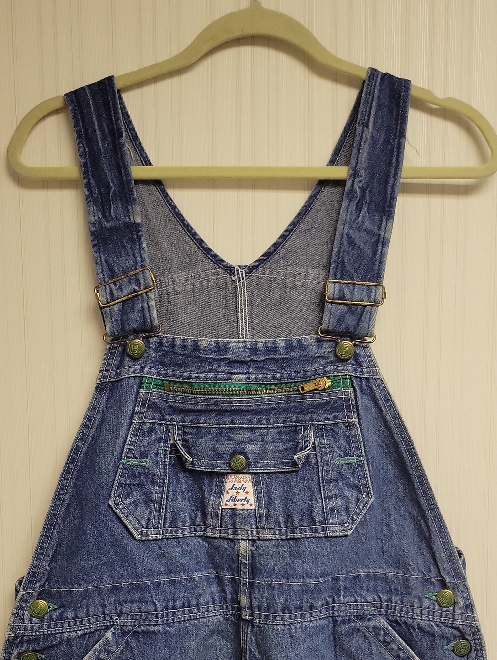 Lady Liberty Blue Denim Overalls, Women's 16. Farmhouse Utility Work Garden - Picture 4 of 7